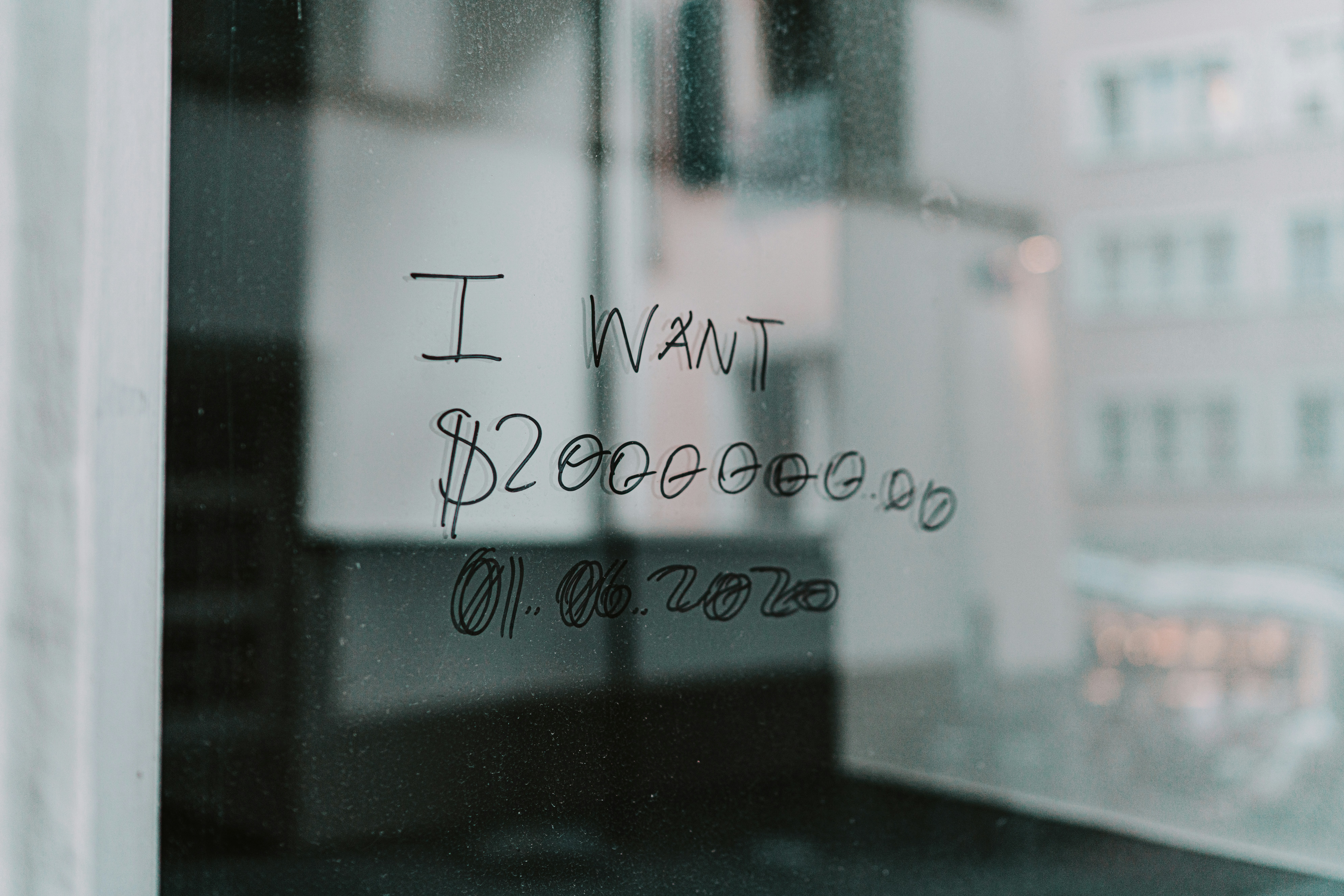 black and white glass window